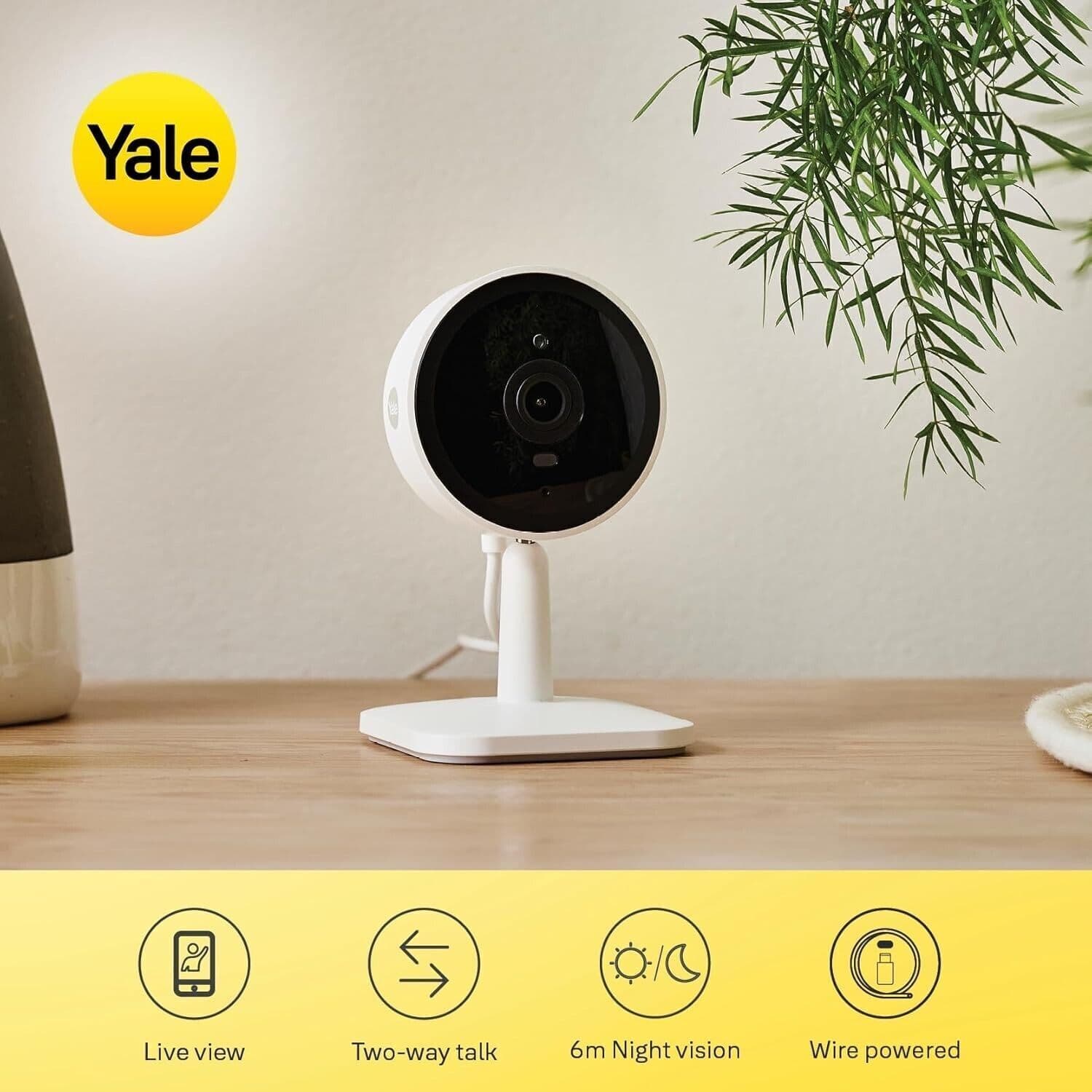 Yale Telecamera Smart da interni SV-IC-1A-W-EU Bianca Visualizzazione Full HD in Dom camera CL Store - Battipaglia, commercioVirtuoso.it