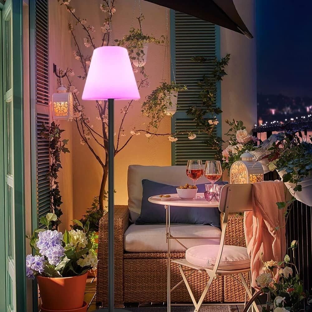 Lampada da terra solare per esterni e interni con sensore di luce RGB - IP65 in Luci di sicurezza CL Store - Battipaglia, commercioVirtuoso.it