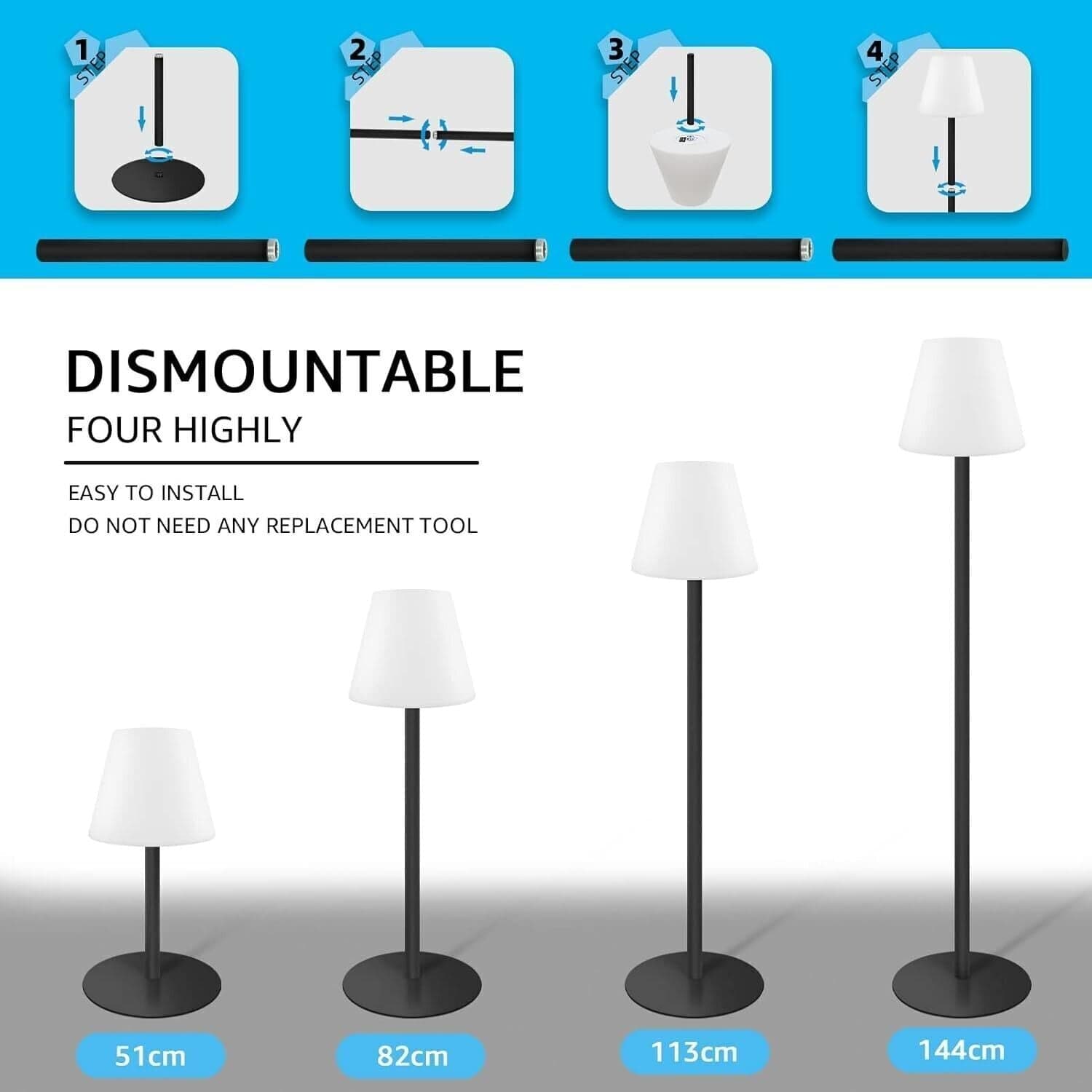 Lampada da terra solare per esterni e interni con sensore di luce RGB - IP65 in Luci di sicurezza CL Store - Battipaglia, commercioVirtuoso.it