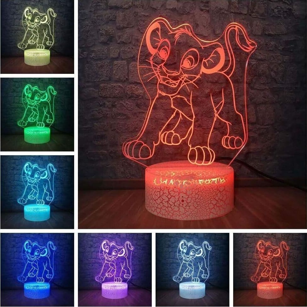Simba Lampada Luce Notturna Bambino Film di Cartoni Animati, Lampada a LED in Luci notturne per bambini CL Store - Battipaglia, commercioVirtuoso.it