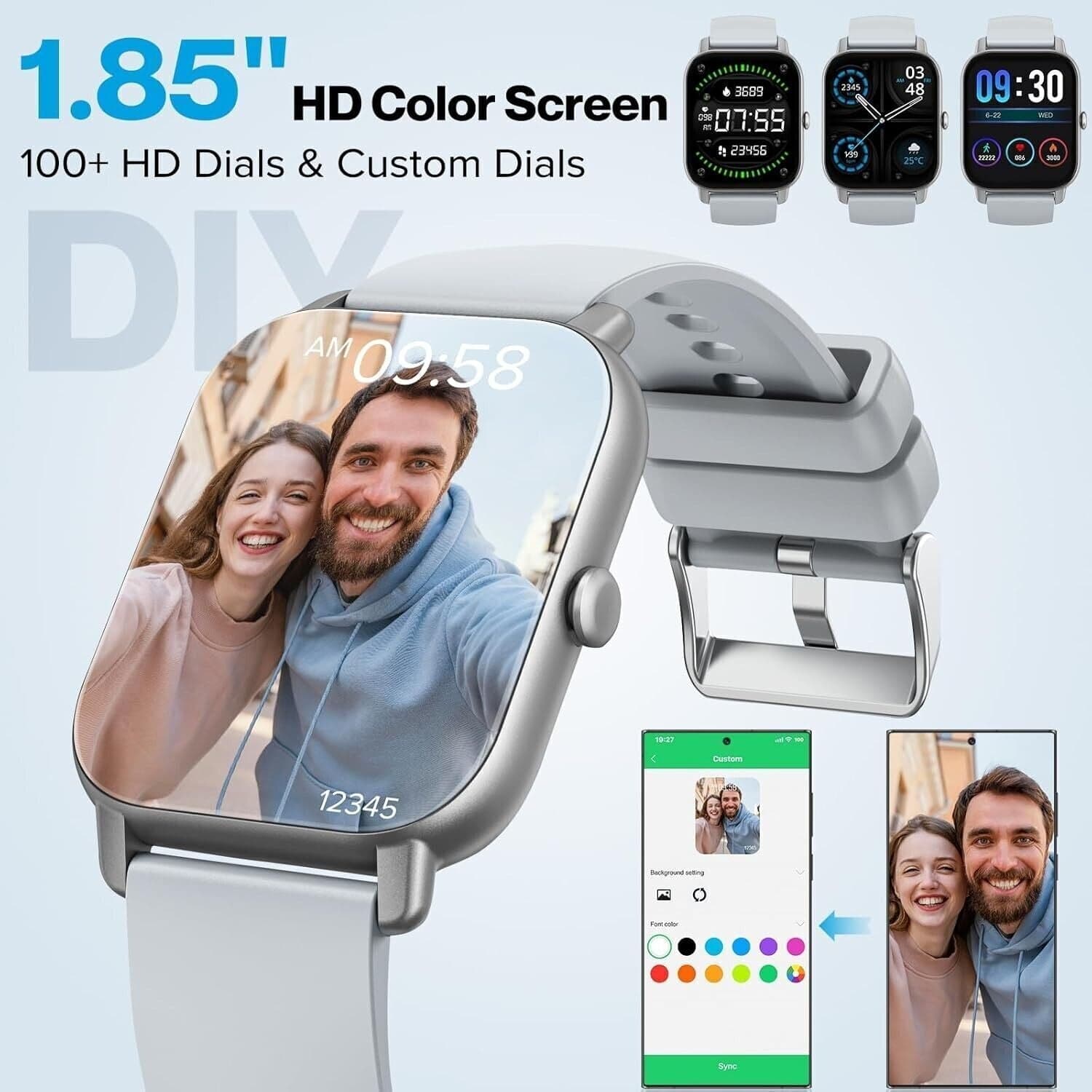 Aptkdoe Smartwatch Uomo Donna 47mm HD Schermo Orologio con Contapassi Cardiofreq in Smartwatch CL Store - Battipaglia, commercioVirtuoso.it