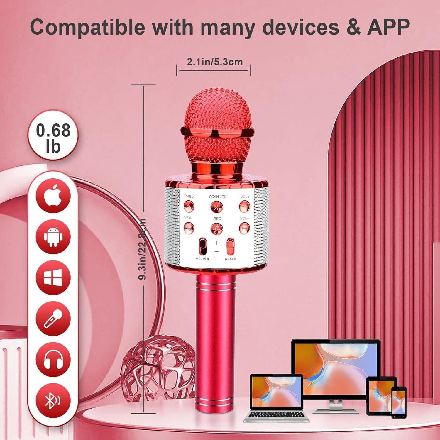 Microfono Karaoke Bluetooth, Microfono bambini, Microfoni Wireless LED Flash in Console Karaoke CL Store - Battipaglia, commercioVirtuoso.it