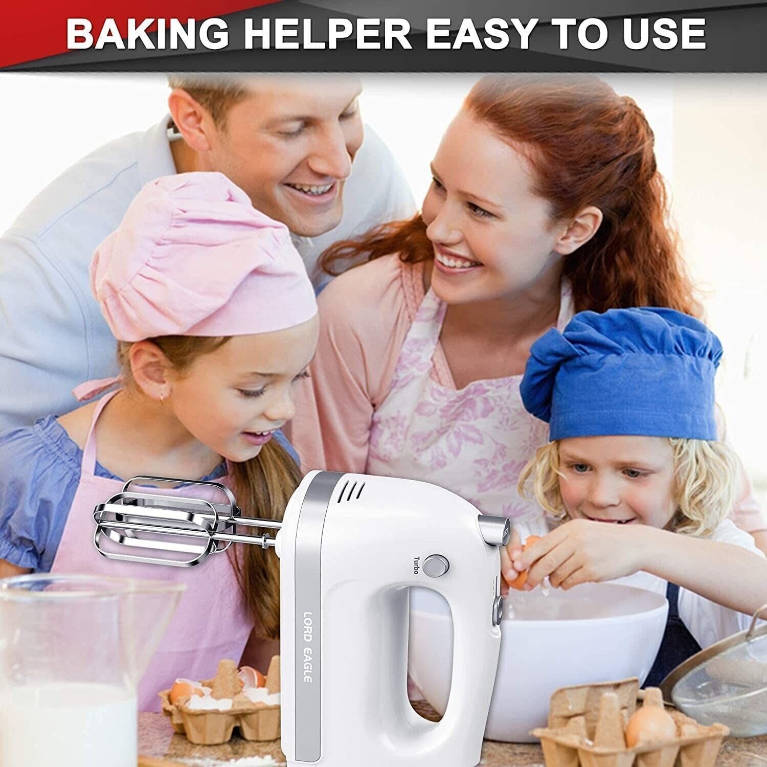 Frullatore a mano, 300 W, frullatore elettrico per preparare torte, crema per uo in Frullatori ad immersione e minipimer CL Store - Battipaglia, commercioVirtuoso.it