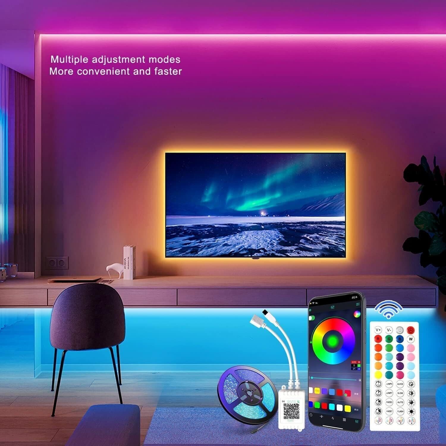 Strisce LED FUPT, (5 m) Strisce luminose intelligenti con telecomando in Nastri LED CL Store - Battipaglia, commercioVirtuoso.it