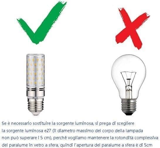 Lampada da Scrivania, Stelo in Metallo & Paralume in Vetro 20.0cm, Attacco E27 in Lampade da tavolo e abat-jour CL Store - Battipaglia, commercioVirtuoso.it