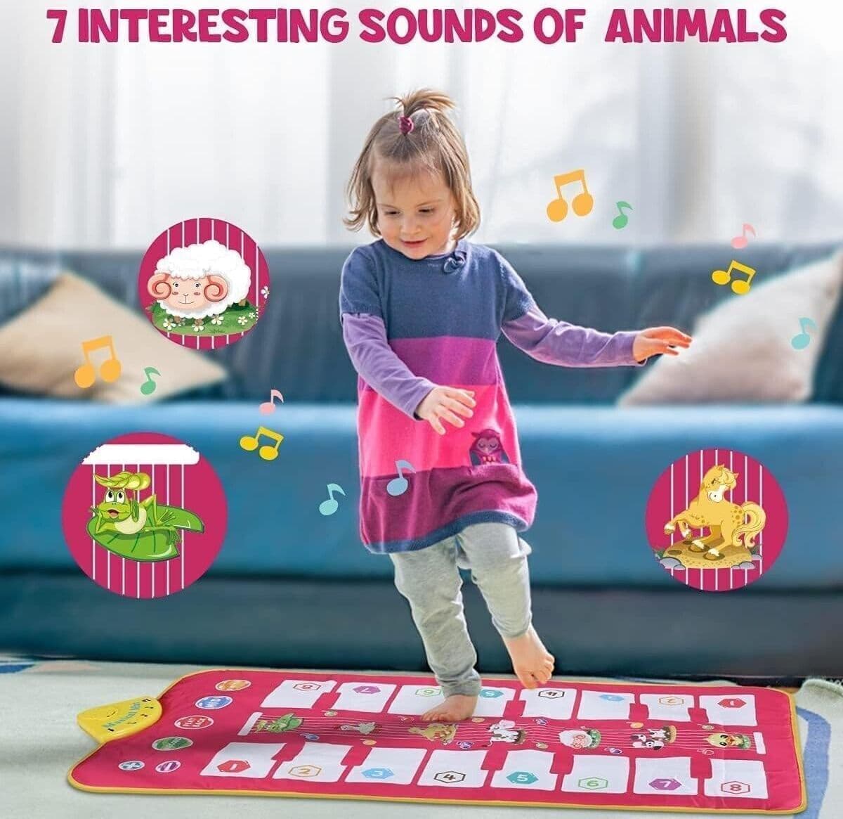 Tappetino Musicale per Pianoforte per Bambini Bilaterale Tastiera 16 Tasti e 7 Versi Animali in Tappetini da ballo CL Store - Battipaglia, commercioVirtuoso.it