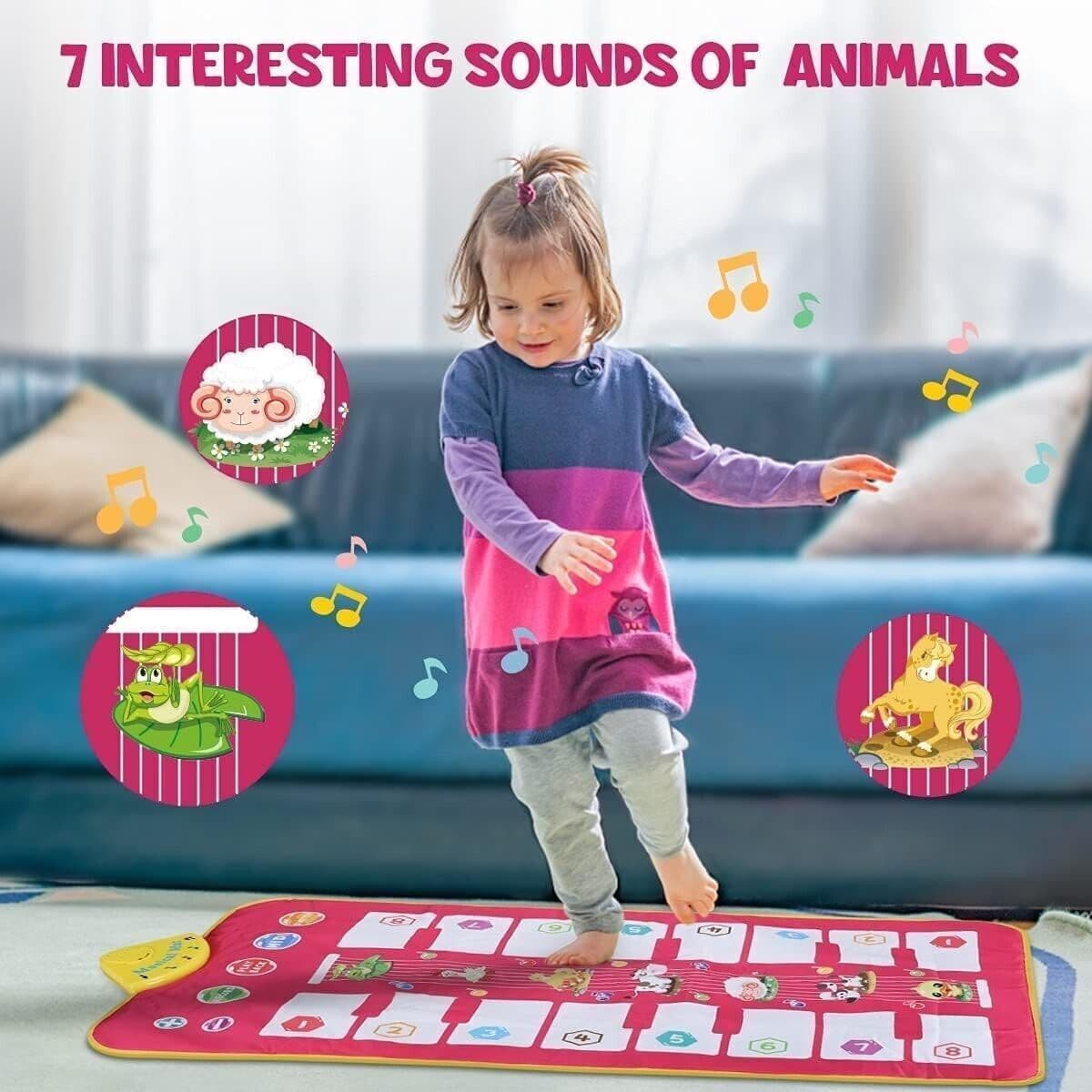 Tappetino Musicale per Pianoforte per Bambini Bilaterale Tastiera 16 Tasti e 7 Versi Animali in Tappetini da ballo CL Store - Battipaglia, commercioVirtuoso.it