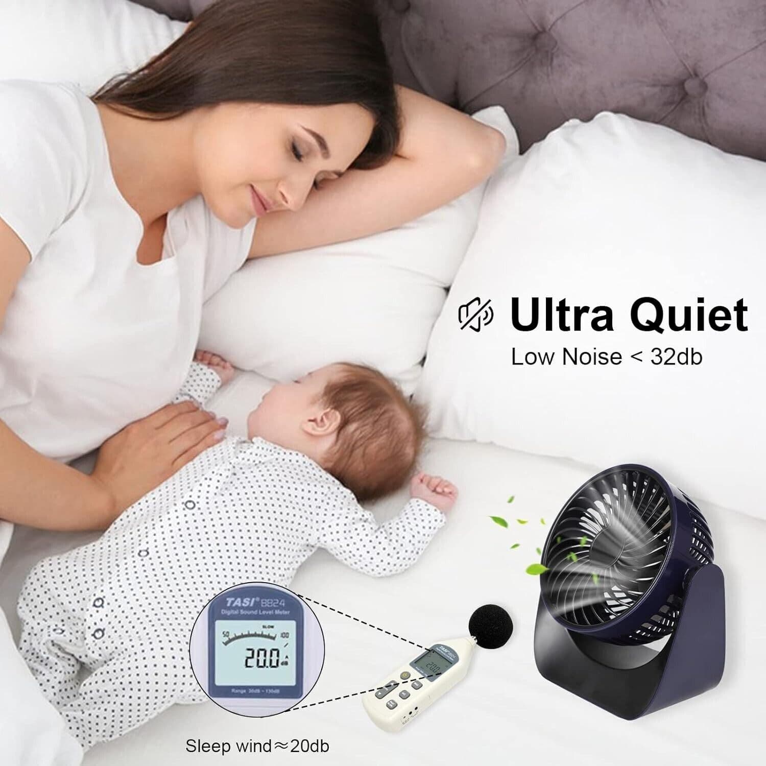 Ventilatore da tavolo USB con vento forte regolabile a 3 velocità in Ventilatori da tavolo CL Store - Battipaglia, commercioVirtuoso.it