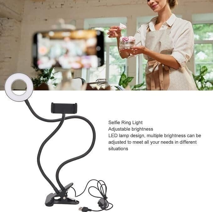 Selfie Ring Light con Supporto Cellulare per Live Streaming Vlog Fotografia Foto in Treppiedi CL Store - Battipaglia, commercioVirtuoso.it