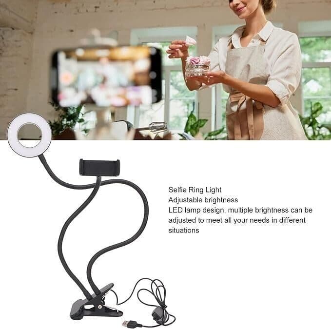 Selfie Ring Light con Supporto Cellulare per Live Streaming Vlog Fotografia Foto in Treppiedi CL Store - Battipaglia, commercioVirtuoso.it