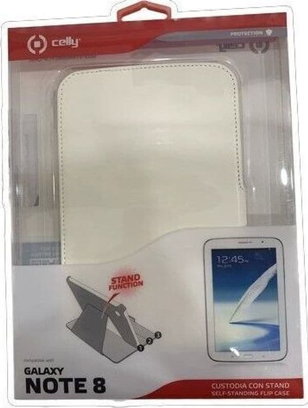 Celly BOOKTABT08W custodia per tablet 20,3 cm 8 Custodia a libro Bianco