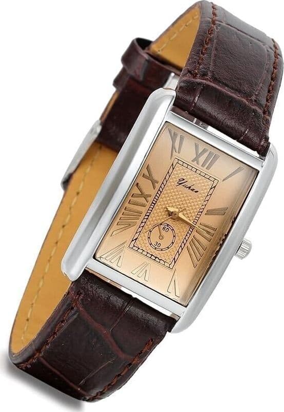 Lancardo Orologio analogico al quarzo quadrato, vintage, retrò Unisex