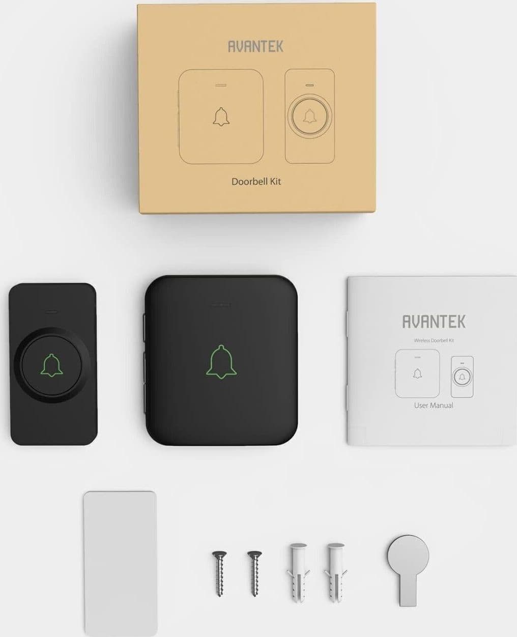 Campanello per porta wireless, mini, impermeabile, con 52 melodie, 5 livelli vol in Citofoni CL Store - Battipaglia, commercioVirtuoso.it