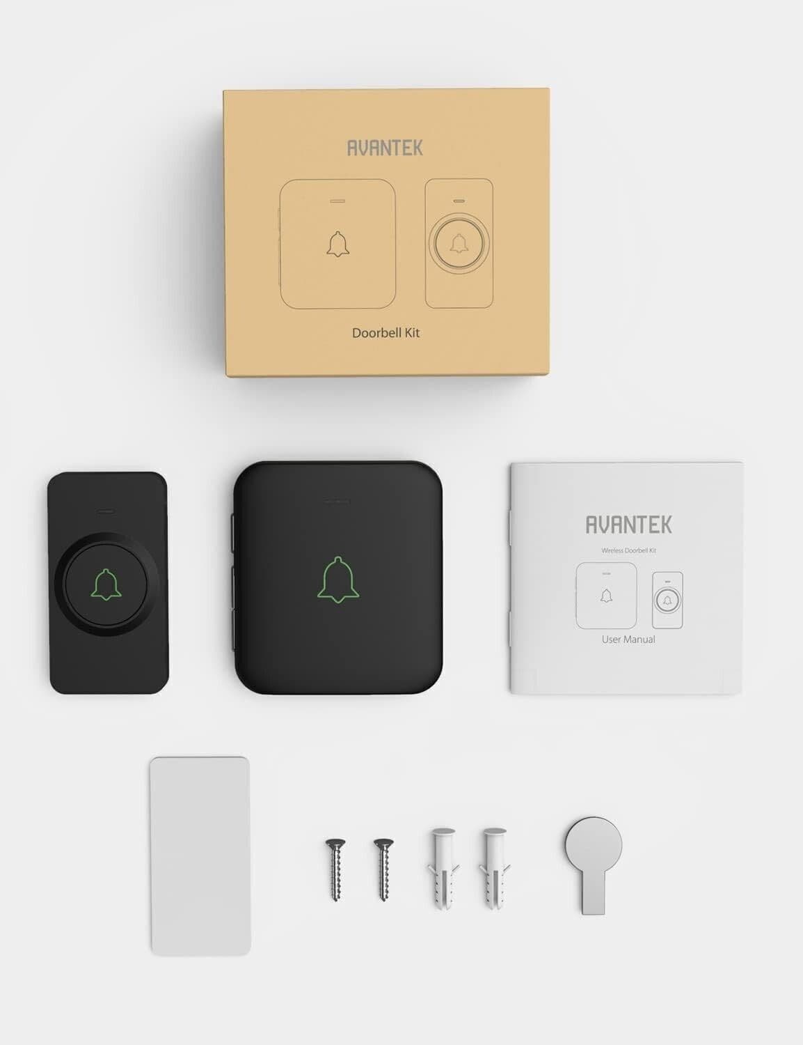 Campanello per porta wireless, mini, impermeabile, con 52 melodie, 5 livelli vol in Citofoni CL Store - Battipaglia, commercioVirtuoso.it