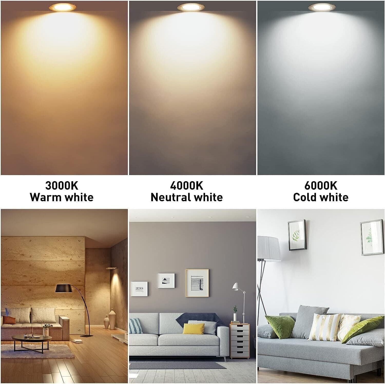 YanFeiYit 5 faretti da incasso a LED, rotondi, cromati opachi, 5 Watt, bianco in Faretti da soffitto CL Store - Battipaglia, commercioVirtuoso.it