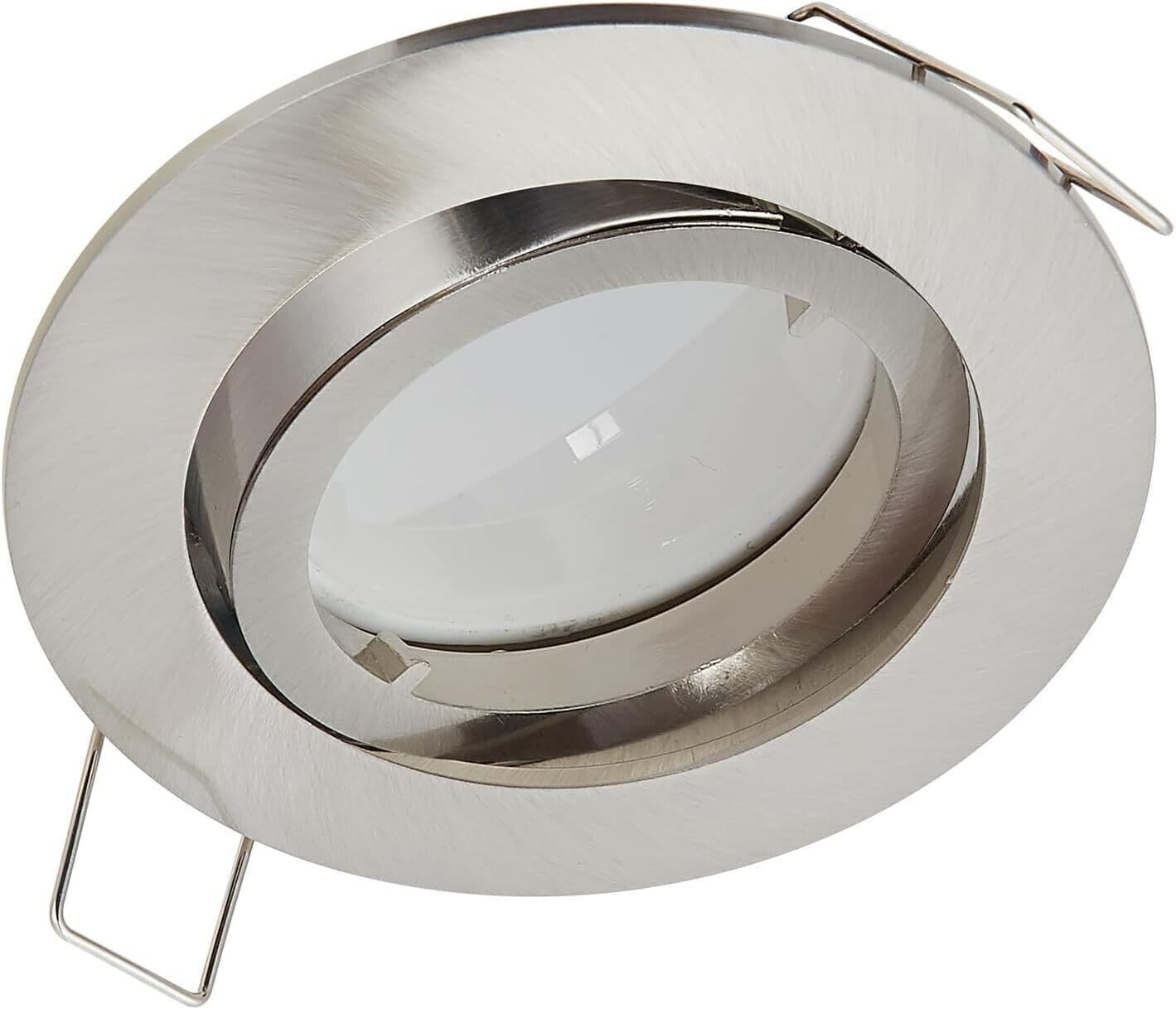 YanFeiYit 5 faretti da incasso a LED, rotondi, cromati opachi, 5 Watt, bianco in Faretti da soffitto CL Store - Battipaglia, commercioVirtuoso.it