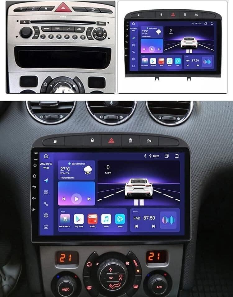 Android 12.0 Autoradio 2 Din Stereo per Peugeot 308 408 2010-2016 Car Tablet 9 in Autoradio CL Store - Battipaglia, commercioVirtuoso.it