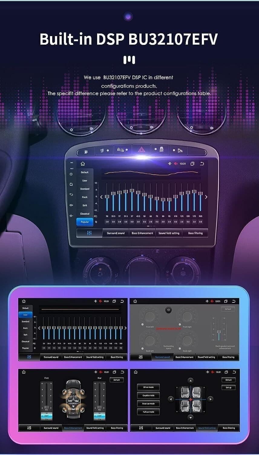 Android 12.0 Autoradio 2 Din Stereo per Peugeot 308 408 2010-2016 Car Tablet 9 in Autoradio CL Store - Battipaglia, commercioVirtuoso.it