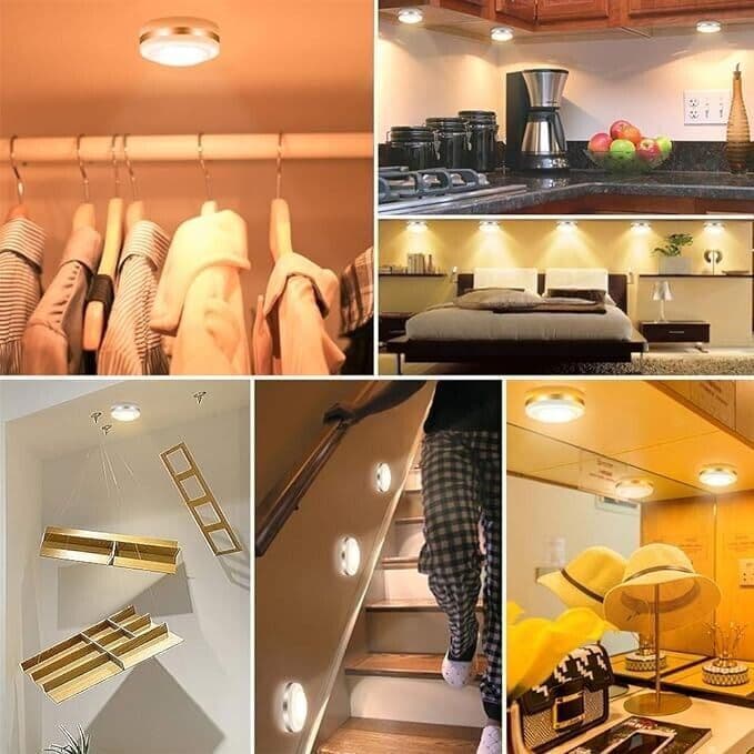 Sensore di movimento magnetico per armadio IR LED luce da parete notturna 6 pcs in Luci notturne CL Store - Battipaglia, commercioVirtuoso.it