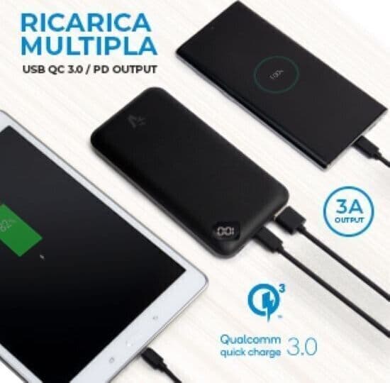 Vultech VPB-P10 batteria portatile ai Polimeri di litio (LiPo) 10.000 mAh Nero in Batterie CL Store - Battipaglia, commercioVirtuoso.it