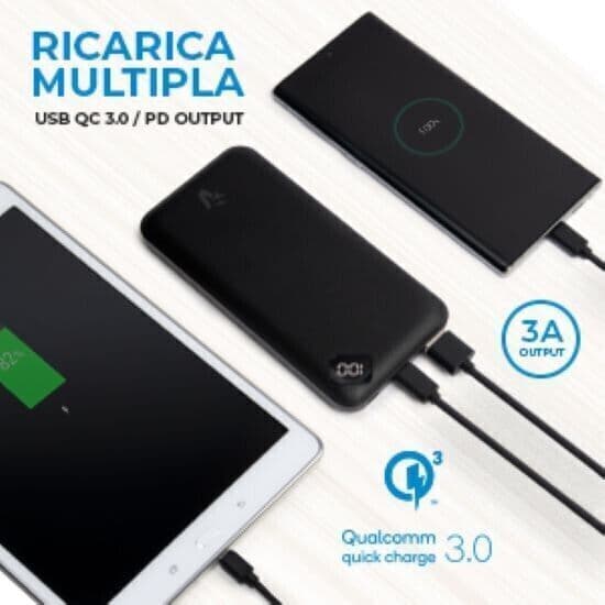 Vultech VPB-P10 batteria portatile ai Polimeri di litio (LiPo) 10.000 mAh Nero in Batterie CL Store - Battipaglia, commercioVirtuoso.it