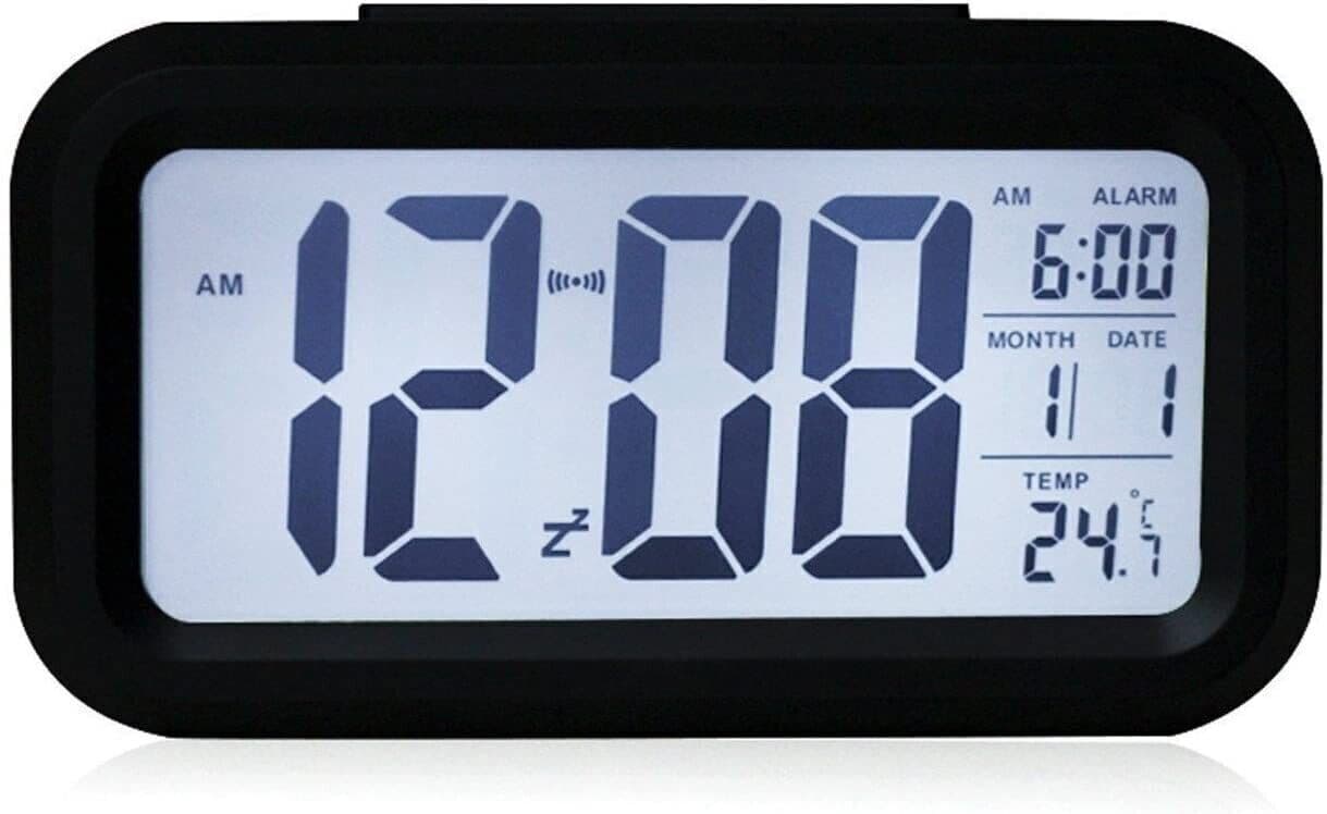 Sveglia Digitale, Comodino a Batteria Display LCD Sensore di luminosità Sveglia in Sveglie CL Store - Battipaglia, commercioVirtuoso.it