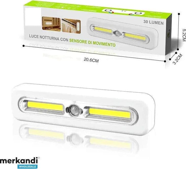 Luce LED con Sensore di Movimento Batteria Ricaricabile per Armadio Guardaroba in Luci notturne CL Store - Battipaglia, commercioVirtuoso.it