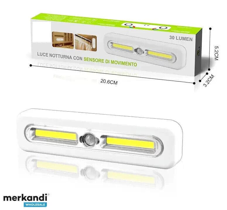 Luce LED con Sensore di Movimento Batteria Ricaricabile per Armadio Guardaroba in Luci notturne CL Store - Battipaglia, commercioVirtuoso.it
