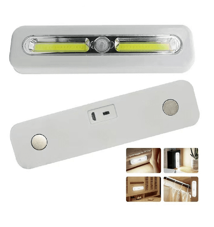 Luce LED con Sensore di Movimento Batteria Ricaricabile per Armadio Guardaroba in Luci notturne CL Store - Battipaglia, commercioVirtuoso.it