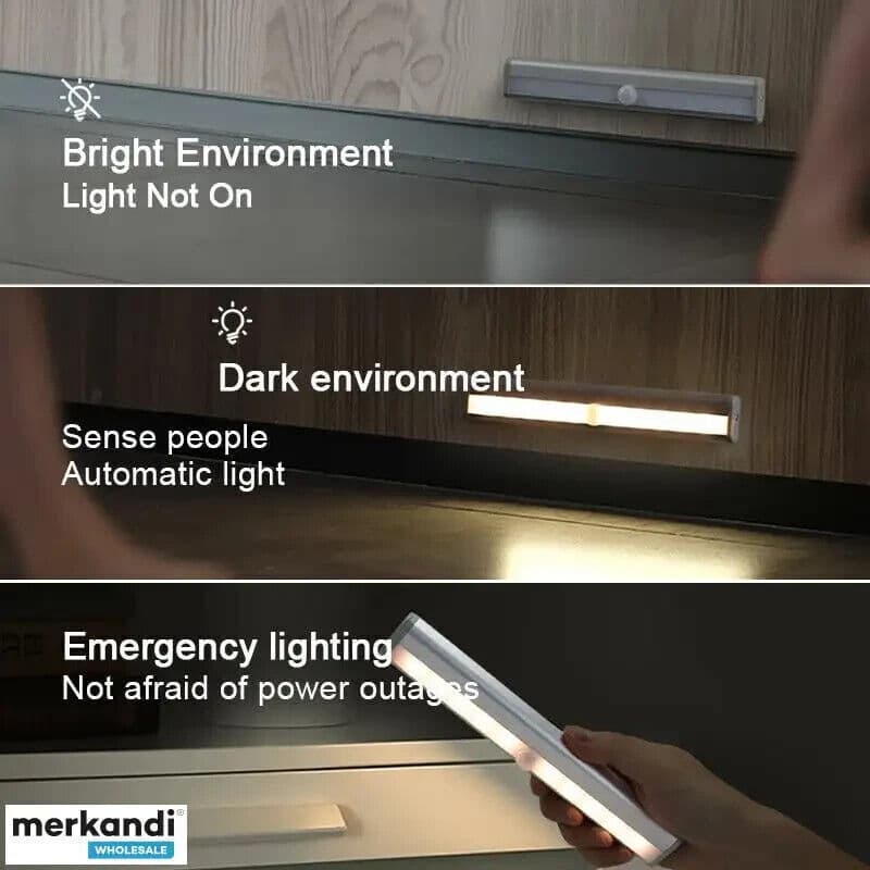 Luce LED con Sensore di Movimento Batteria Ricaricabile per Armadio Guardaroba in Luci notturne CL Store - Battipaglia, commercioVirtuoso.it