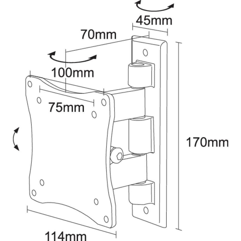 Newstar Staffa FPMA-W810 Supporto a muro per monitor TV 25 cm (10") - 60 cm in Supporti da parete e da soffitto CL Store - Battipaglia, commercioVirtuoso.it