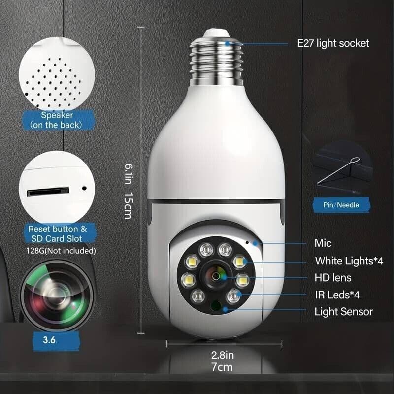 Telecamera IP Smart Home Mini HD1080P Wireless Wifi Lampadina Sicurezza in Dom camera CL Store - Battipaglia, commercioVirtuoso.it