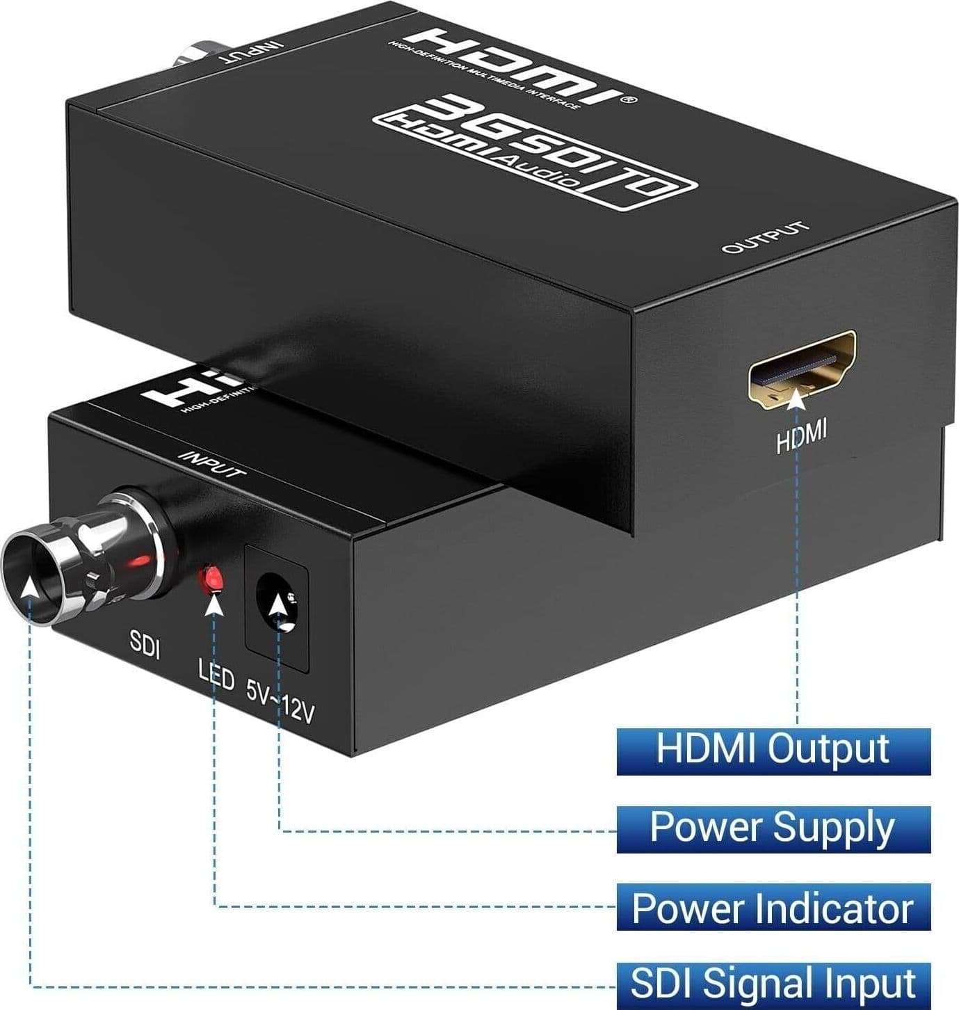 Tleoosy Convertitore da 1080P SDI a HDMI, Supporto Segnale 3G-SDI/HD-SDI/SD-SDI in Video convertiori CL Store - Battipaglia, commercioVirtuoso.it
