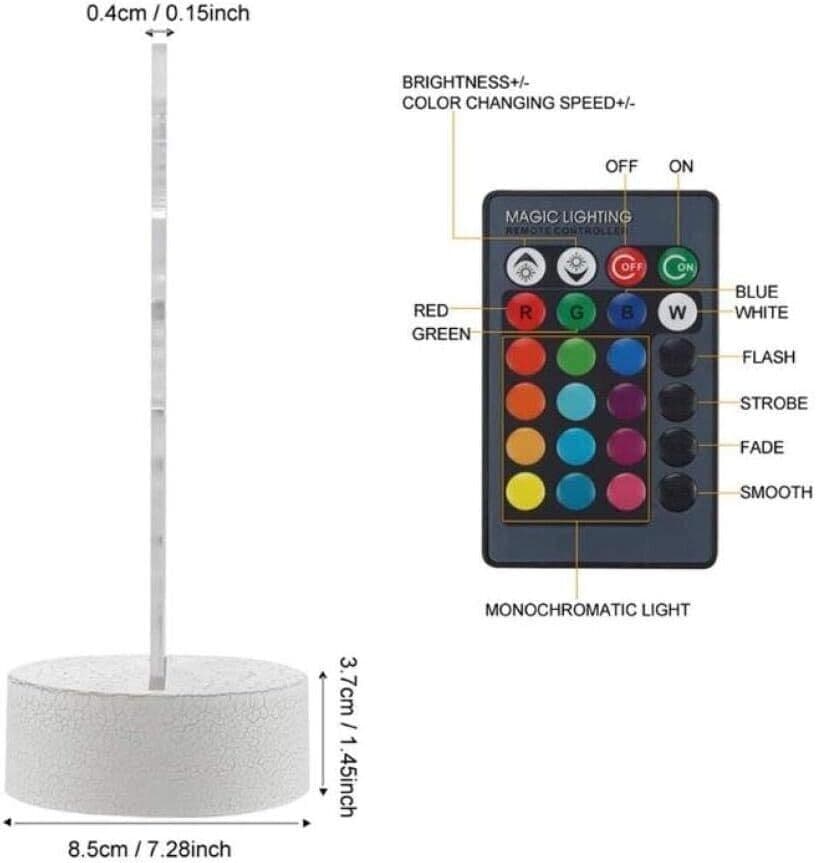 Lampada da illusione a LED 3D, Nuovo Bar Pub Birra Tavolo Luce notturna Creativa in Insegne luminose CL Store - Battipaglia, commercioVirtuoso.it