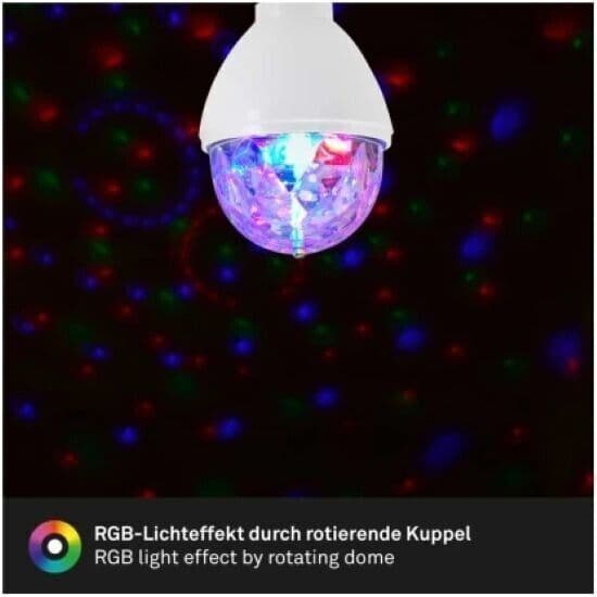 Brillo Lampadina LED cambiacolore, luci da discoteca, rotabile, 3 W in Proiettori CL Store - Battipaglia, commercioVirtuoso.it