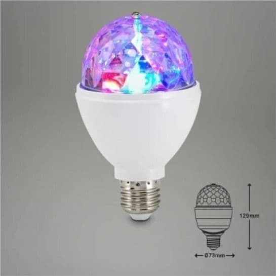 Brillo Lampadina LED cambiacolore, luci da discoteca, rotabile, 3 W in Proiettori CL Store - Battipaglia, commercioVirtuoso.it