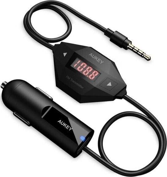 Trasmettitore FM Aukey da 3,5 mm (nero) - BT-C4 in Trasmettitori FM CL Store - Battipaglia, commercioVirtuoso.it