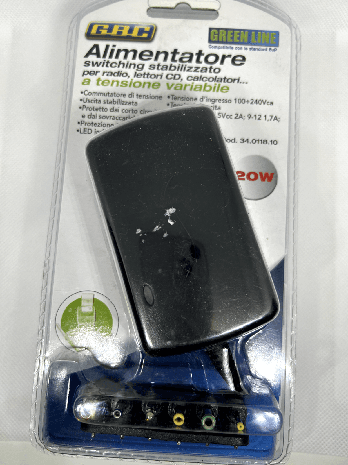 GBC ALIMENTATORE A TENSIONE VARIABILE UNIVERSALE SWITCHING REGOLABILE 20W (2,5A) in Alimentatori CL Store - Battipaglia, commercioVirtuoso.it