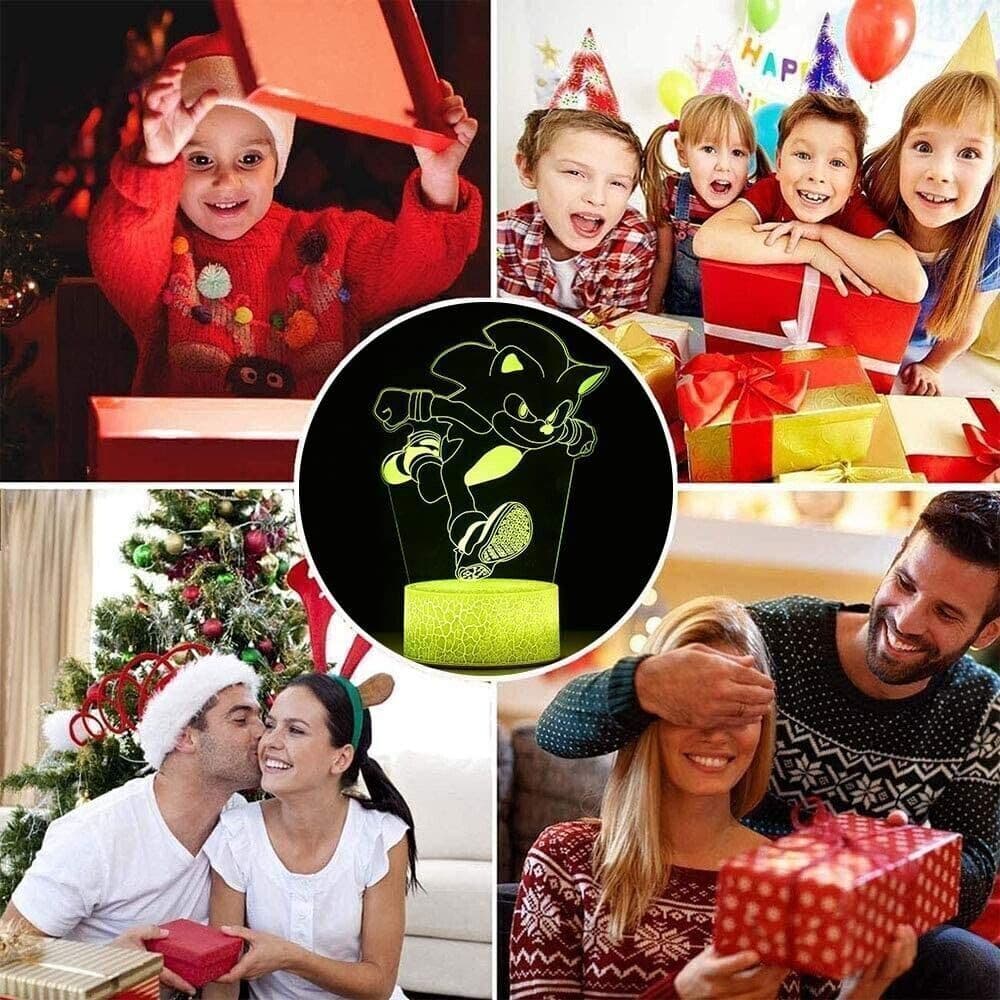 3D Anime Luce Notturna Giocattolo, 2 Modelli 16 Cambia Colore con Telecomando in Luci notturne per bambini CL Store - Battipaglia, commercioVirtuoso.it
