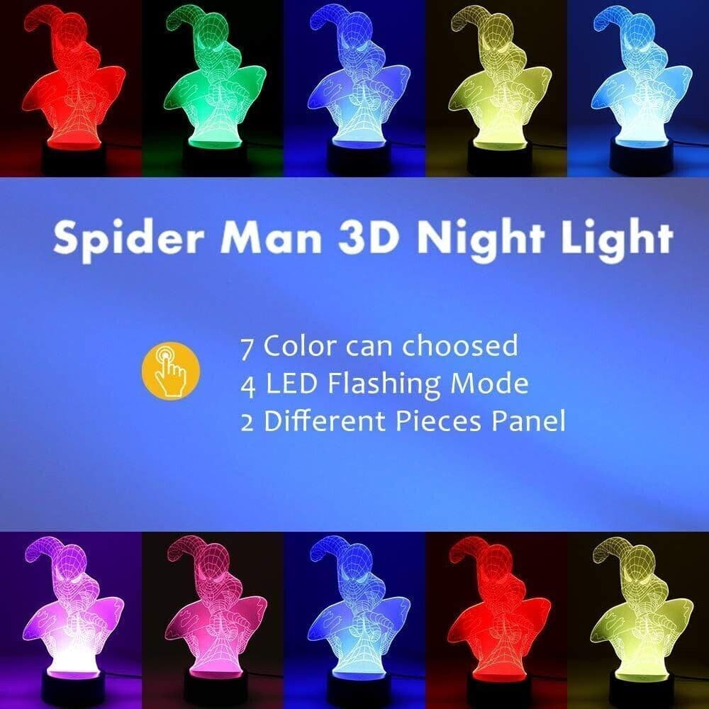 Regalo per Ragazzi Bambini, 3D Luce Notturna con 7 Colori Giocattoli per 8-12 in Luci notturne per bambini CL Store - Battipaglia, commercioVirtuoso.it