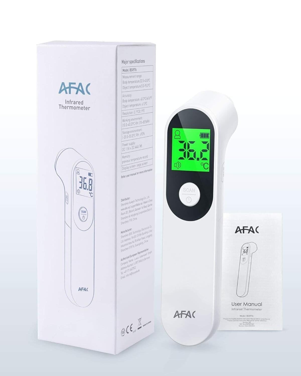 AFAC Termometro digitale a infrarossi per la fronte LCD 3 colori 20 memorie dati in Termometri CL Store - Battipaglia, commercioVirtuoso.it