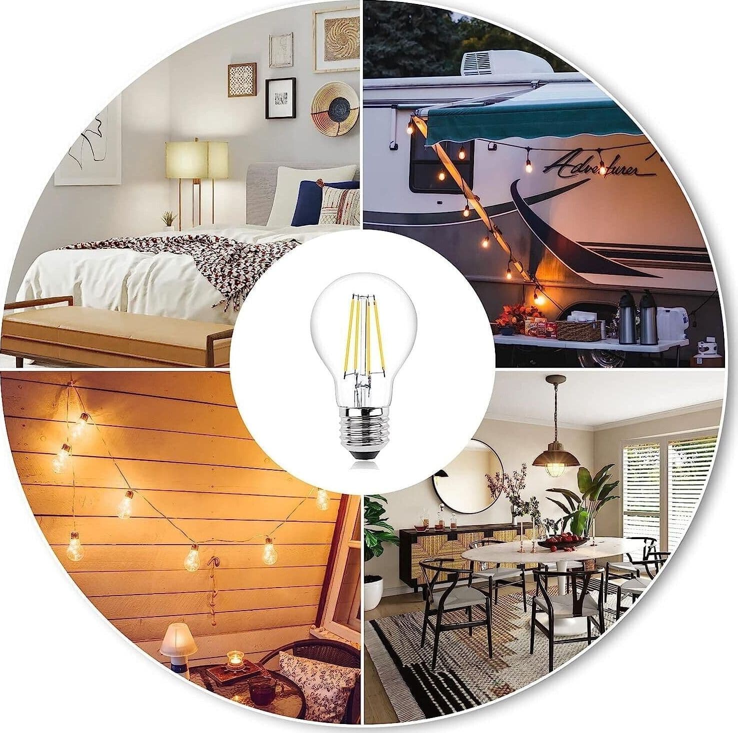 Lampadina a LED Klarlight E27, lampada a LED da 8 W, a incandescenza 6 Pcs in Lampadine a LED CL Store - Battipaglia, commercioVirtuoso.it