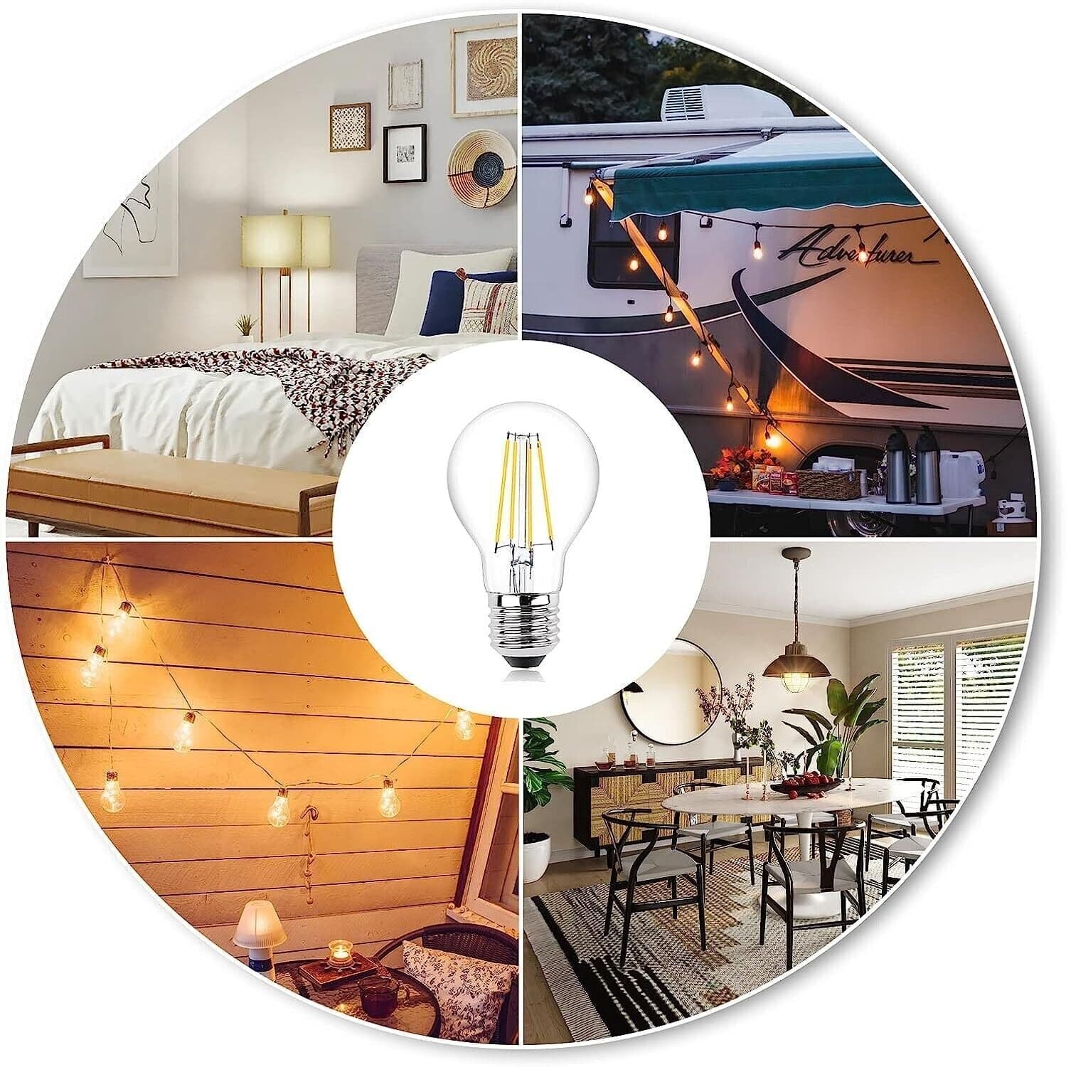 Lampadina a LED Klarlight E27, lampada a LED da 8 W, a incandescenza 6 Pcs in Lampadine a LED CL Store - Battipaglia, commercioVirtuoso.it