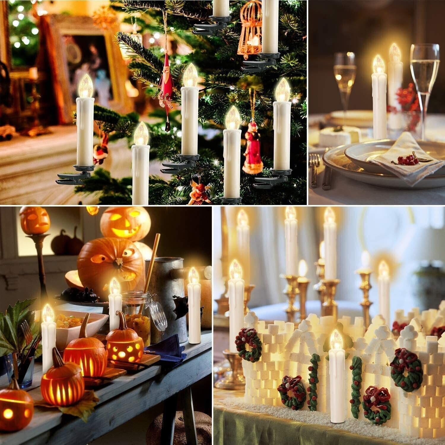 Lampadine con 30 LED, senza cavi candele di Natale Fiamma Decorazioni telecomando in Candele LED CL Store - Battipaglia, commercioVirtuoso.it