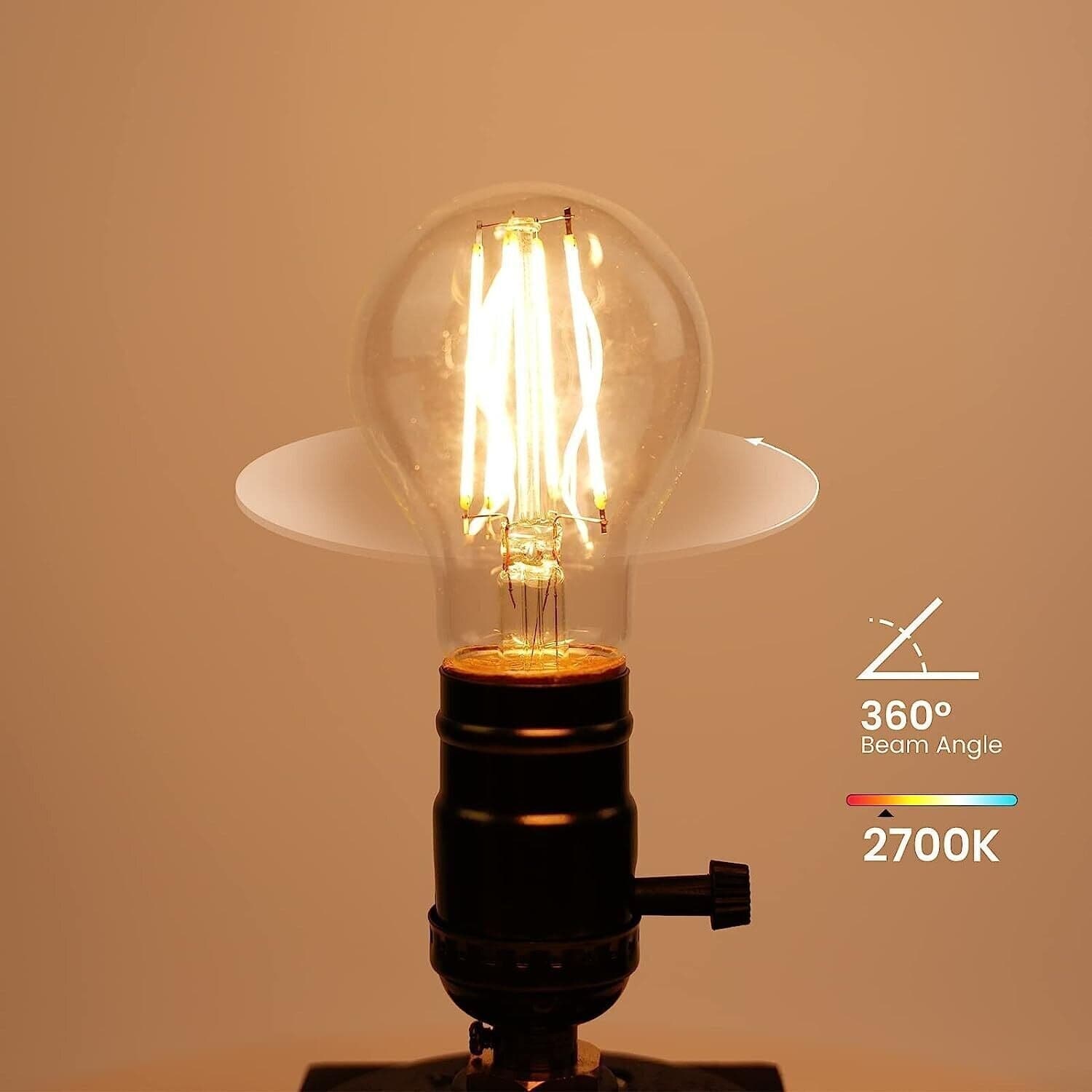 Lampadina a LED Klarlight E27, lampada a LED da 8 W, a incandescenza 6 Pcs in Lampadine a LED CL Store - Battipaglia, commercioVirtuoso.it