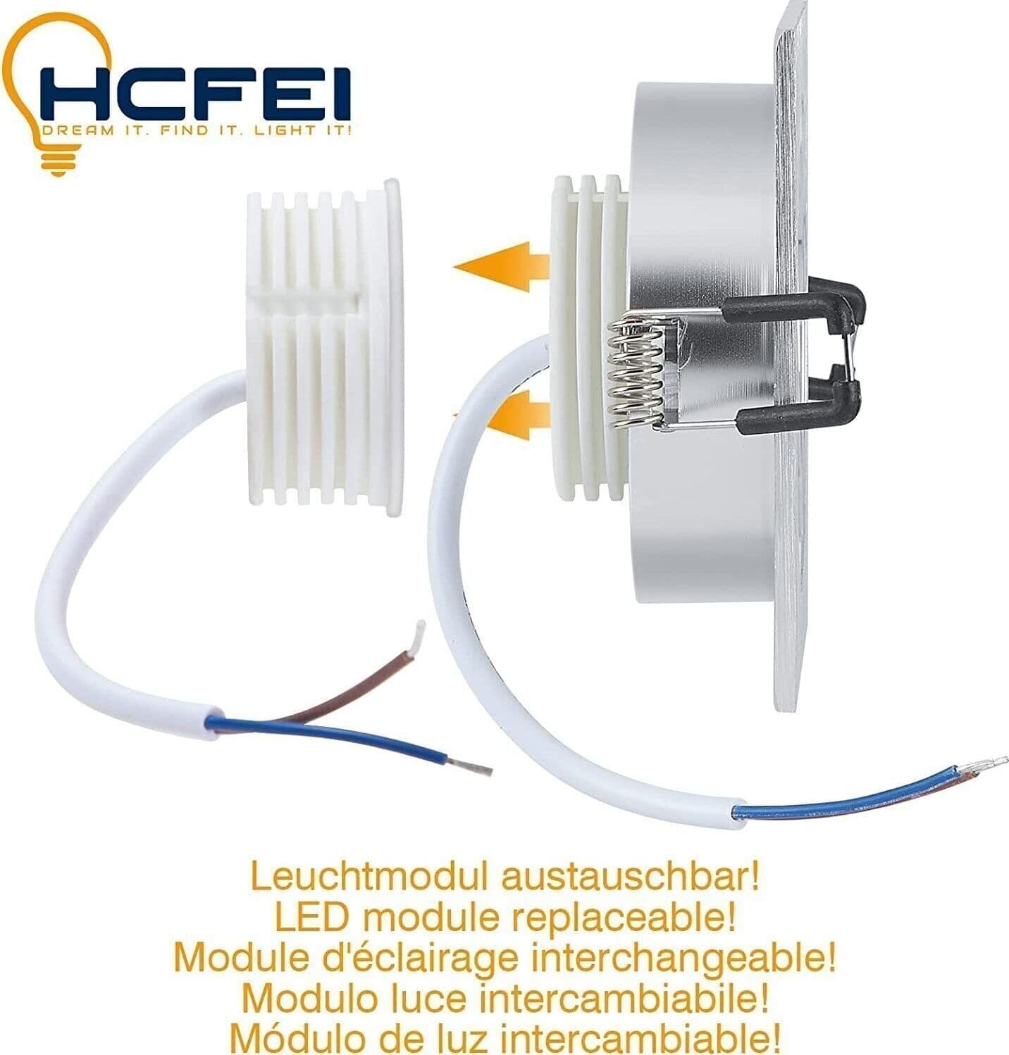 HCFEI Faretti LED da Incasso Dimmerabile 3000K - Set di 6 Faretti a Luce Led in Luci ad incasso CL Store - Battipaglia, commercioVirtuoso.it