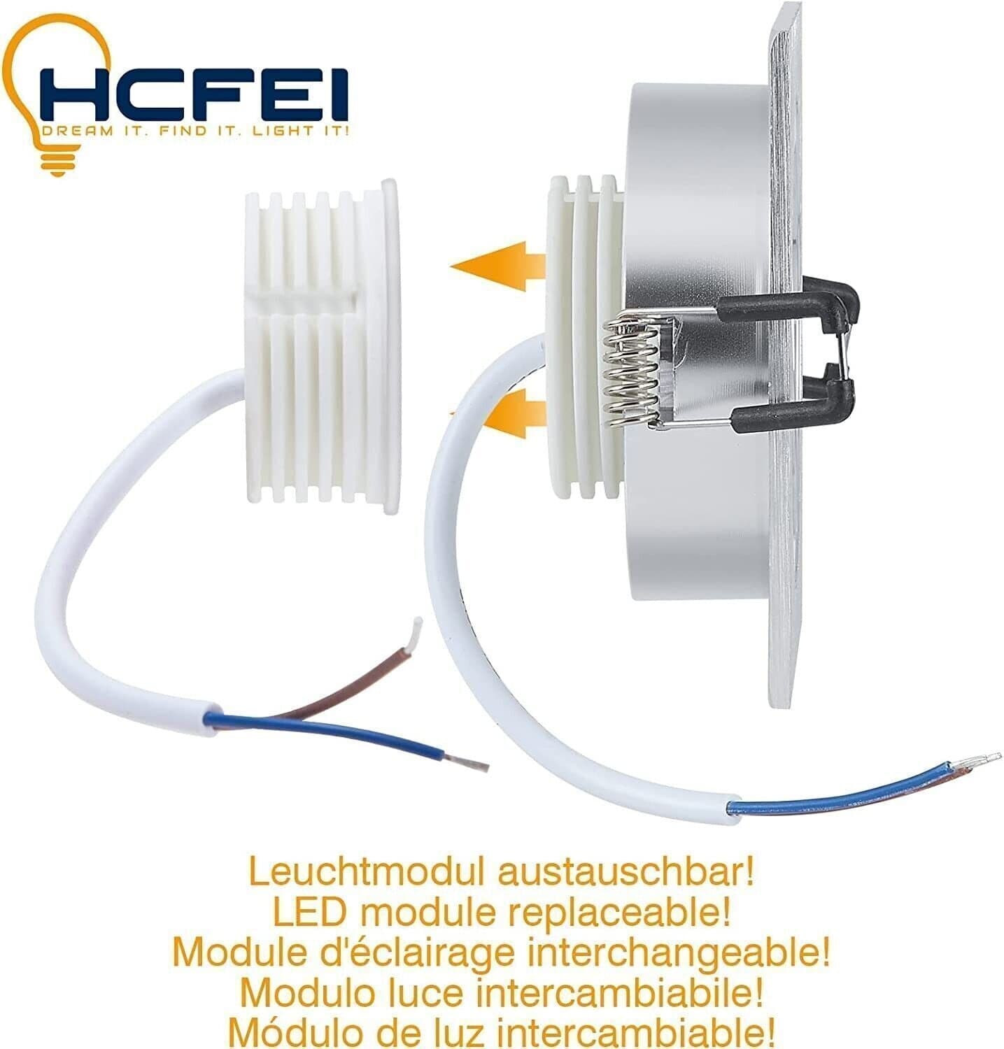HCFEI Faretti LED da Incasso Dimmerabile 3000K - Set di 6 Faretti a Luce Led in Luci ad incasso CL Store - Battipaglia, commercioVirtuoso.it