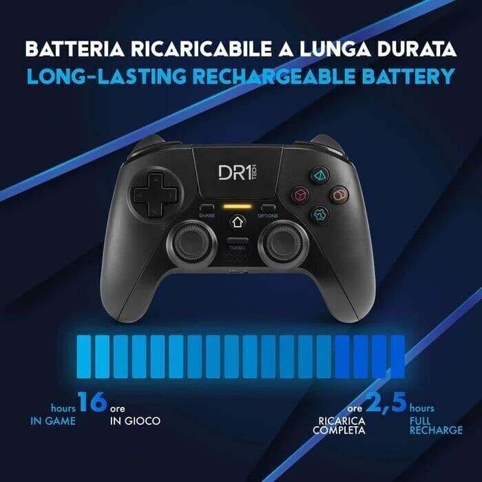 DR1TECH Shock Pad II Controller Wireless Compatibile con PS4/PS4 PRO, PC/WIN, in Controller standard e gamepads CL Store - Battipaglia, commercioVirtuoso.it