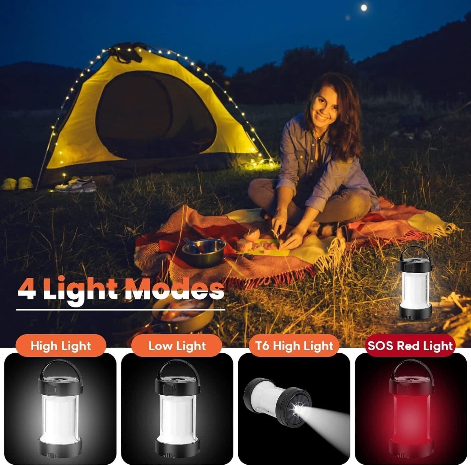 Lanterna da Campeggio a LED Ricaricabile,Lampada Magnetica Solare con Batterie in Lanterne elettriche CL Store - Battipaglia, commercioVirtuoso.it