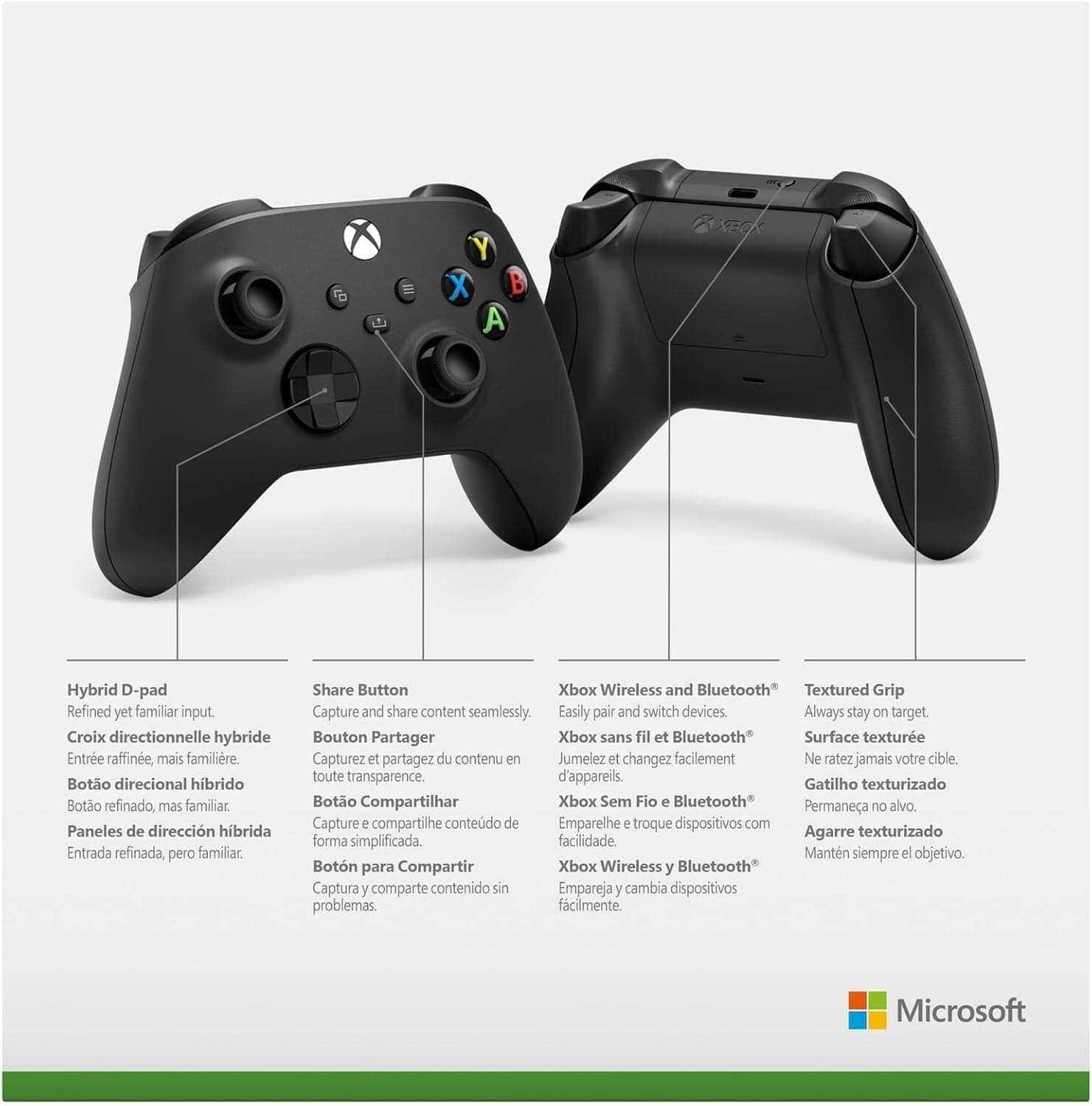Xbox Controller Wireless - Carbon Black One, Series X|S, Windows 10/11, Android in Controller e telecomandi CL Store - Battipaglia, commercioVirtuoso.it